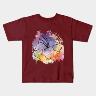 watercolor flower Kids T-Shirt